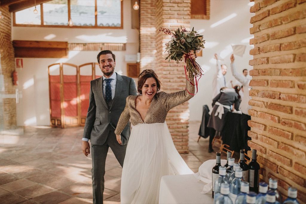 llegada novios boda invierno