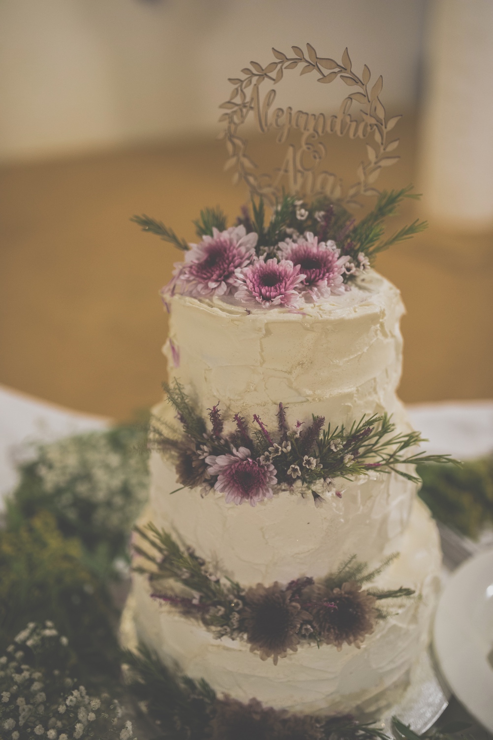 layer cakes con flores